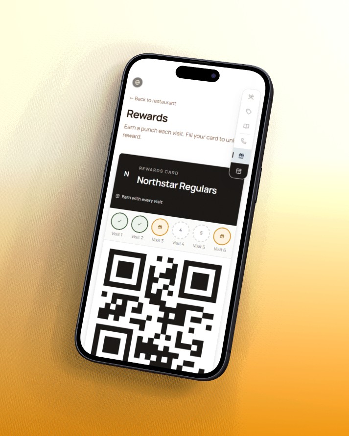 Northstar Grill rewards experience displayed on a phone